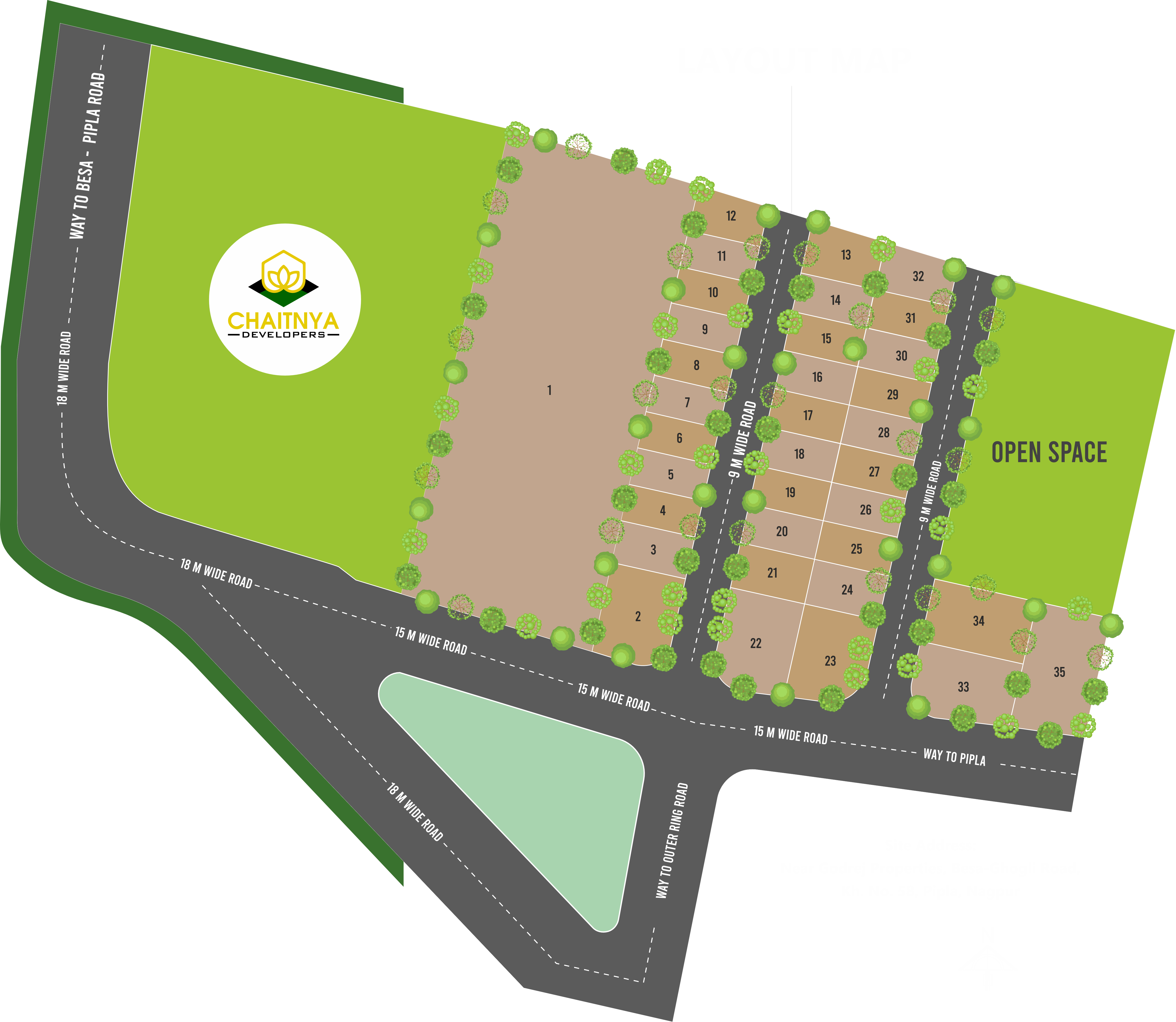 Chaitnya Gulmohar Greens Layout Map